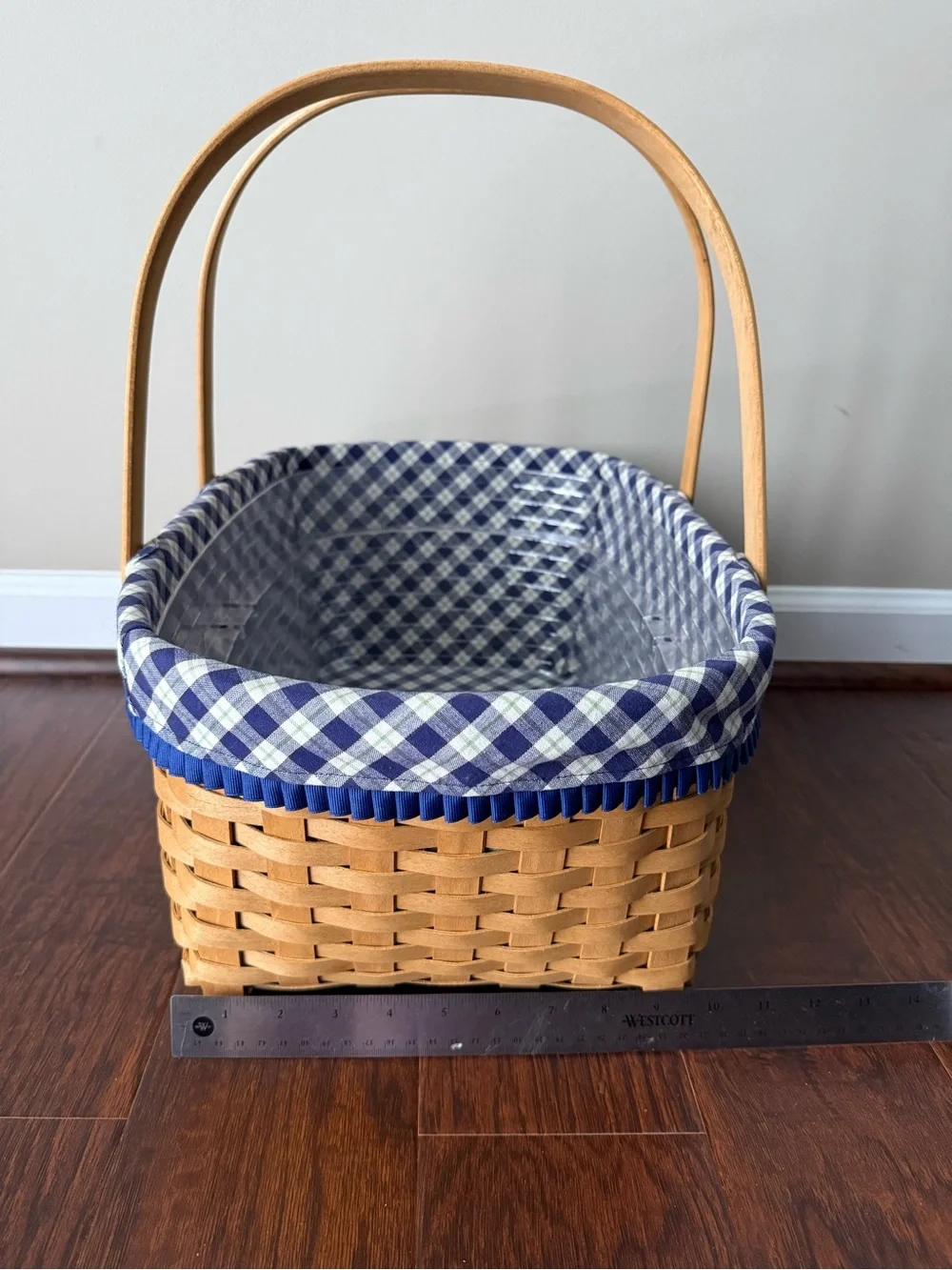 LONGABERGER BLUE RIBBON CRAFTING  BASKET,  PROTECTOR, FABRIC, CARD, ORGANIZER
